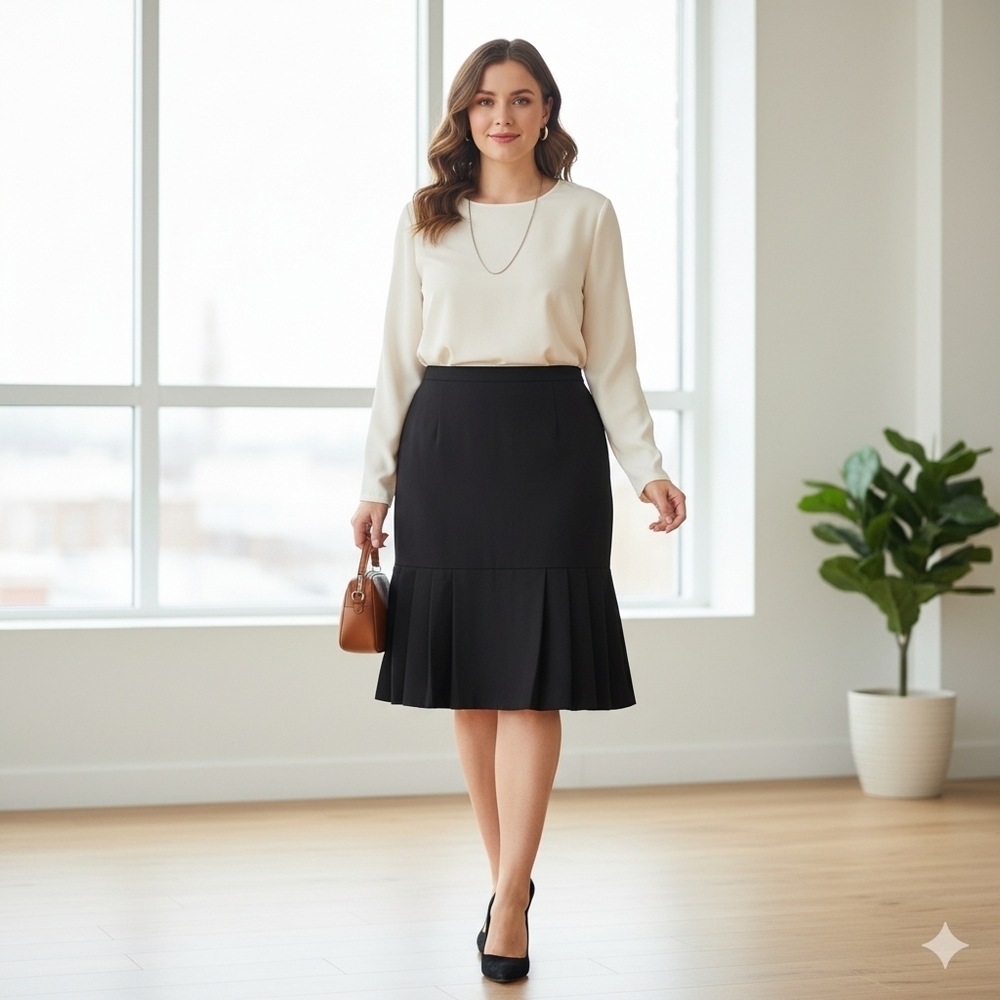 Requirements Black Midi Skirt